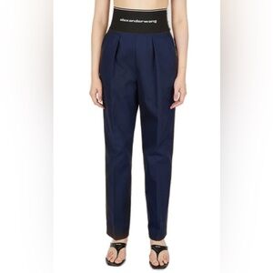 Alexander Wang Logo Detailed Navy Trousers